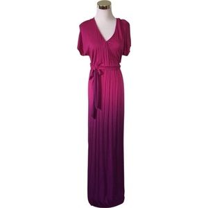 Ombré Belted Maxi Dress